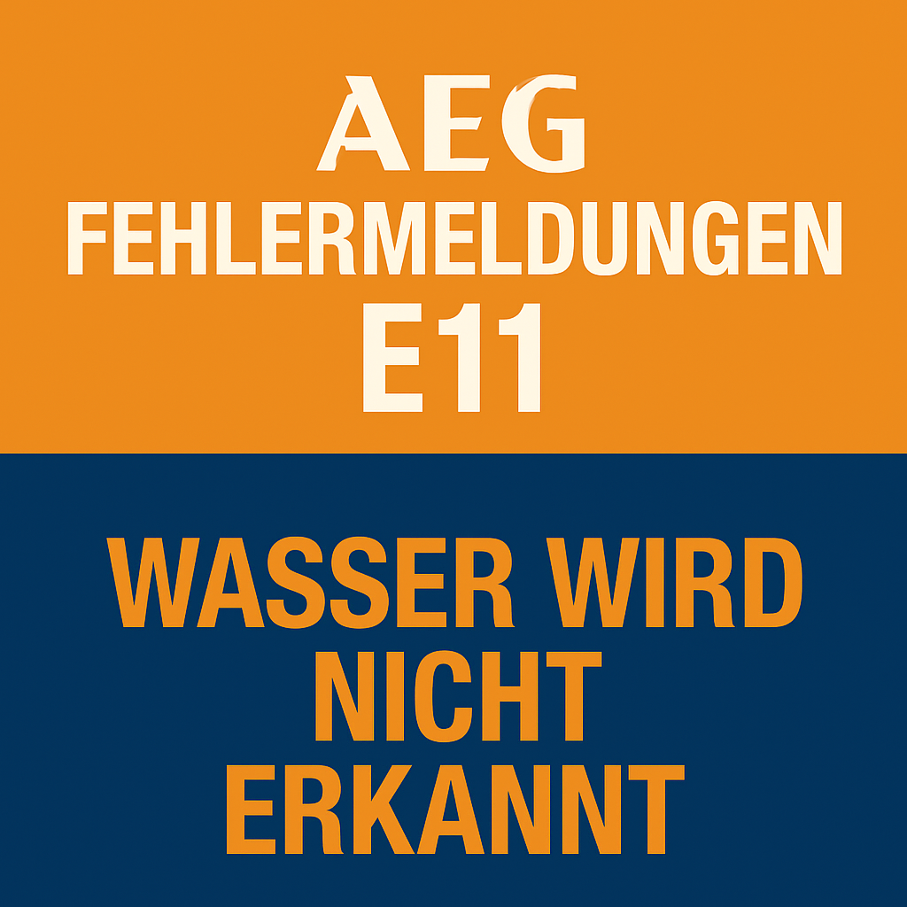 AEG Fehlermeldungen E11 - Wasser wird nicht erkannt