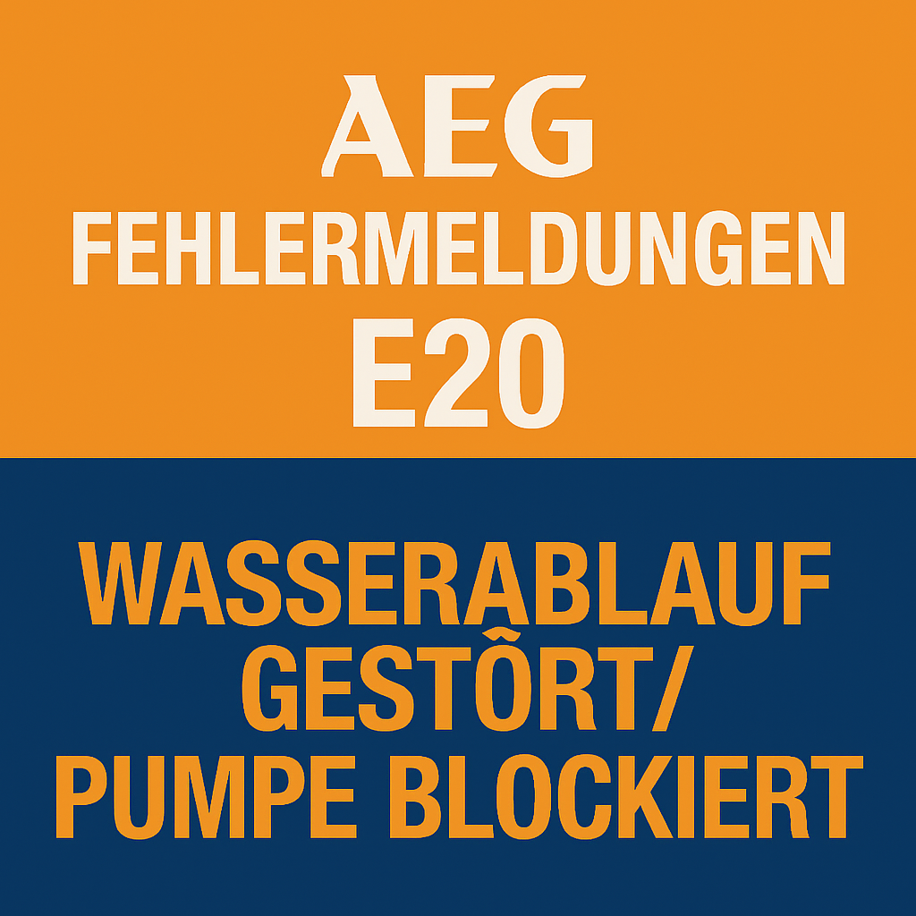 AEG Fehlermeldungen E20 - Wasserablauf gestört / Pumpe blockiert