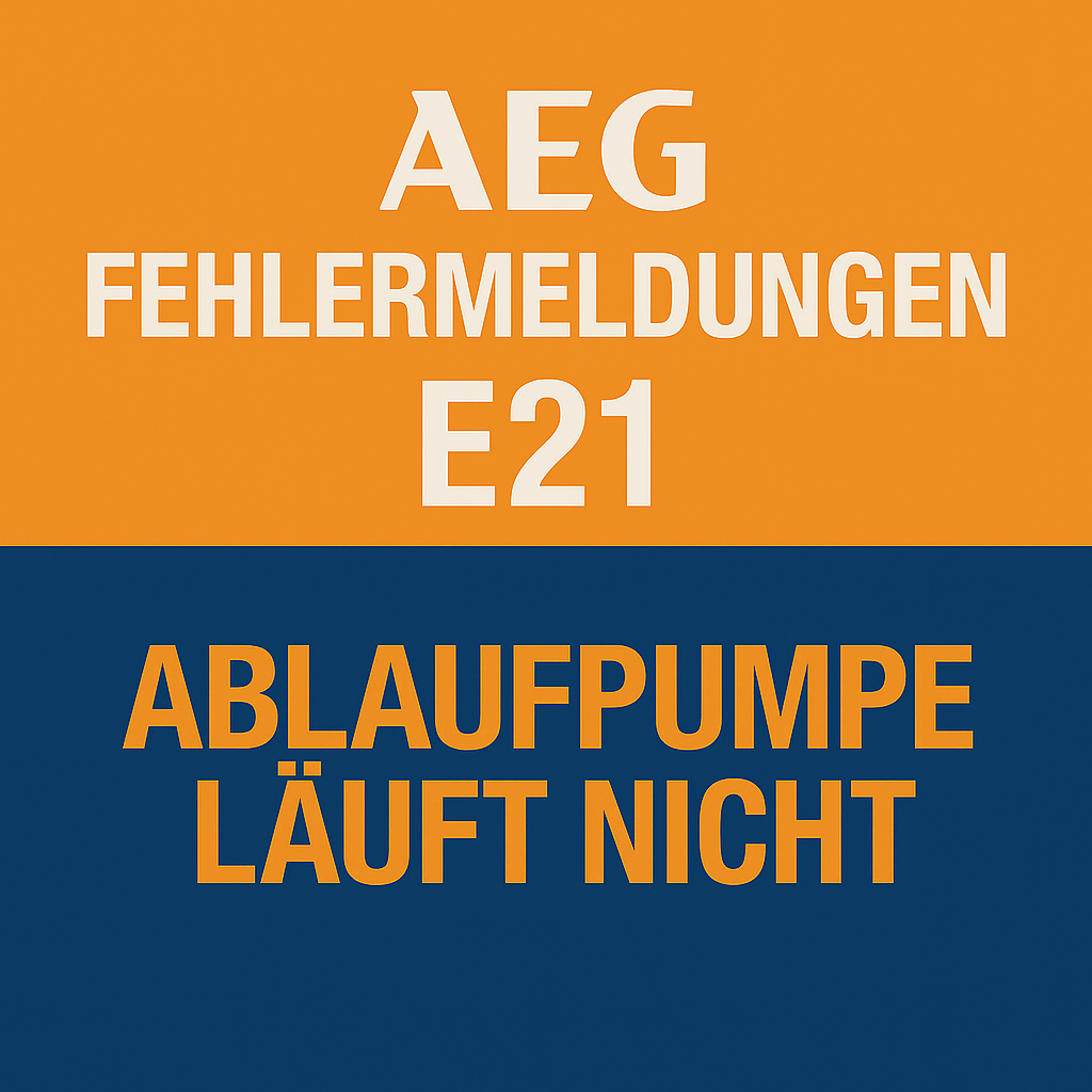 AEG Fehlermeldungen E21 - Ablaufpumpe läuft nicht
