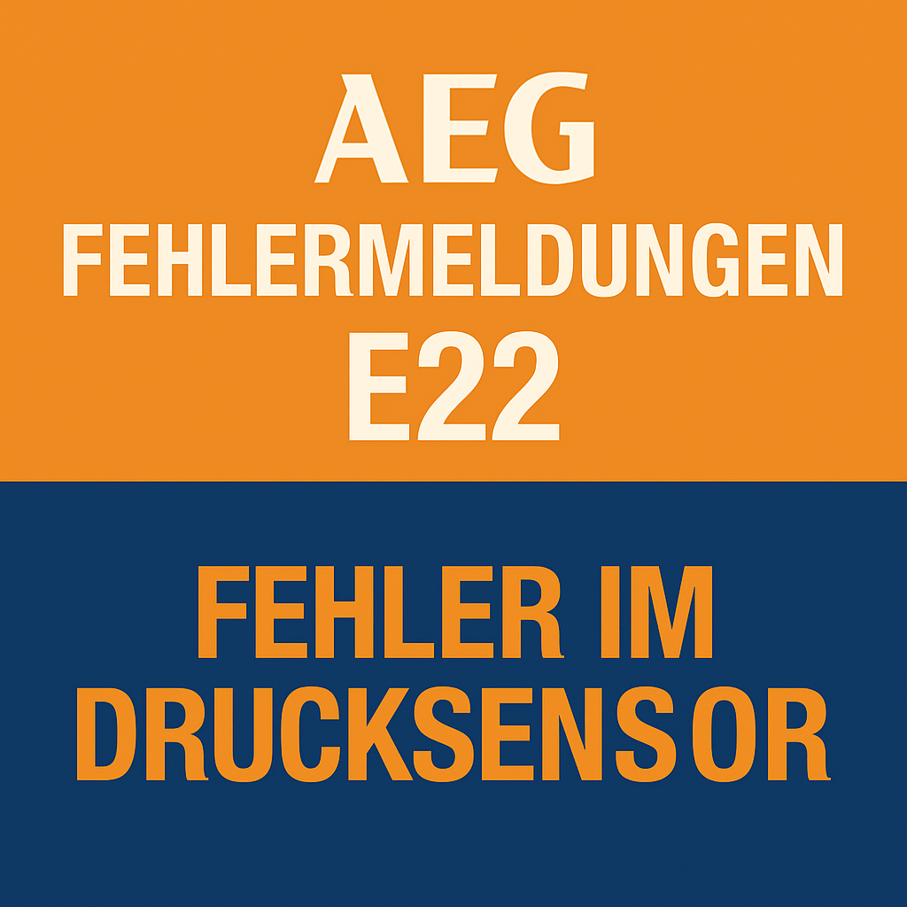AEG Fehlermeldungen E22 - Fehler im Drucksensor