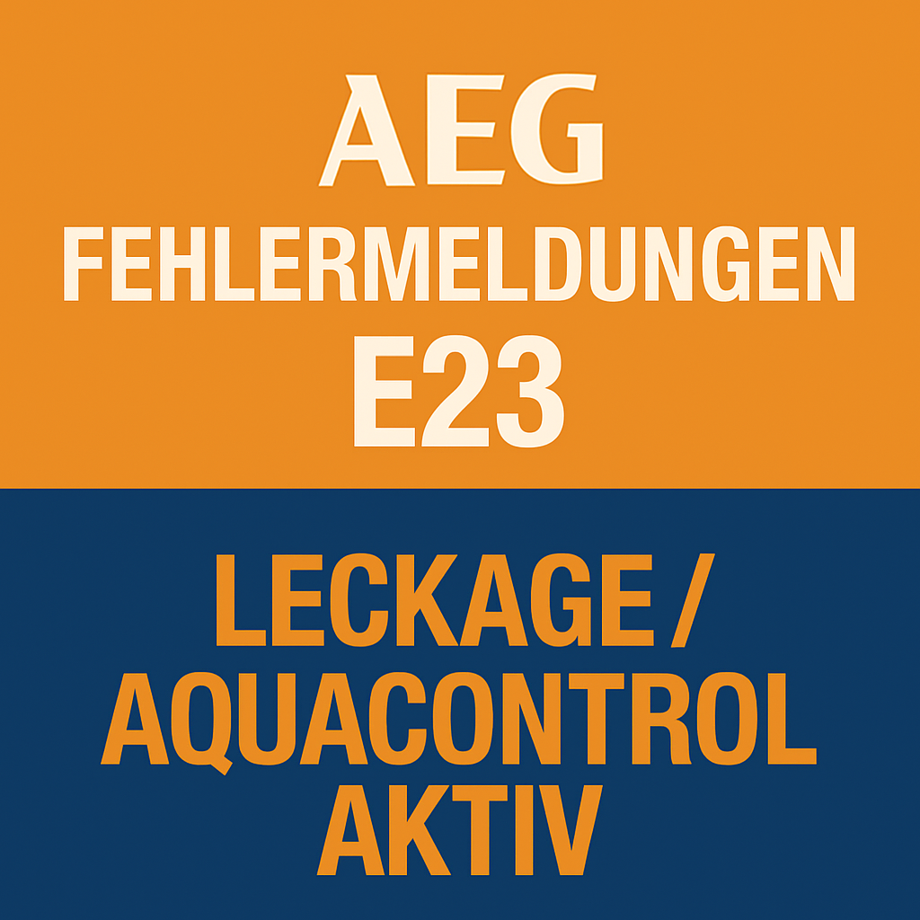AEG Fehlermeldungen E23 - Leckage / Aquacontrol aktiv