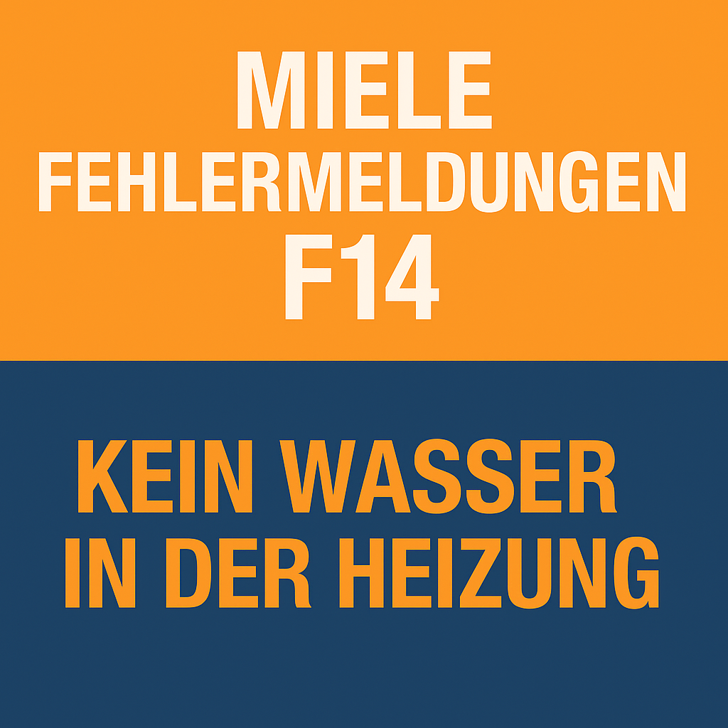 Miele Fehlermeldungen F14 - Kein Wasser in der Heizung