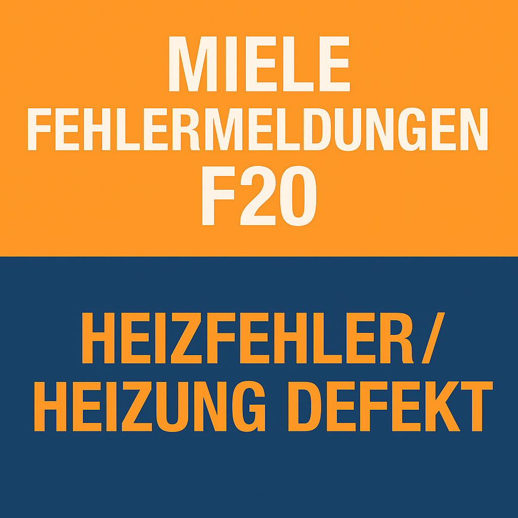 Miele Fehlermeldungen F20 - Heizfehler / Heizung defekt