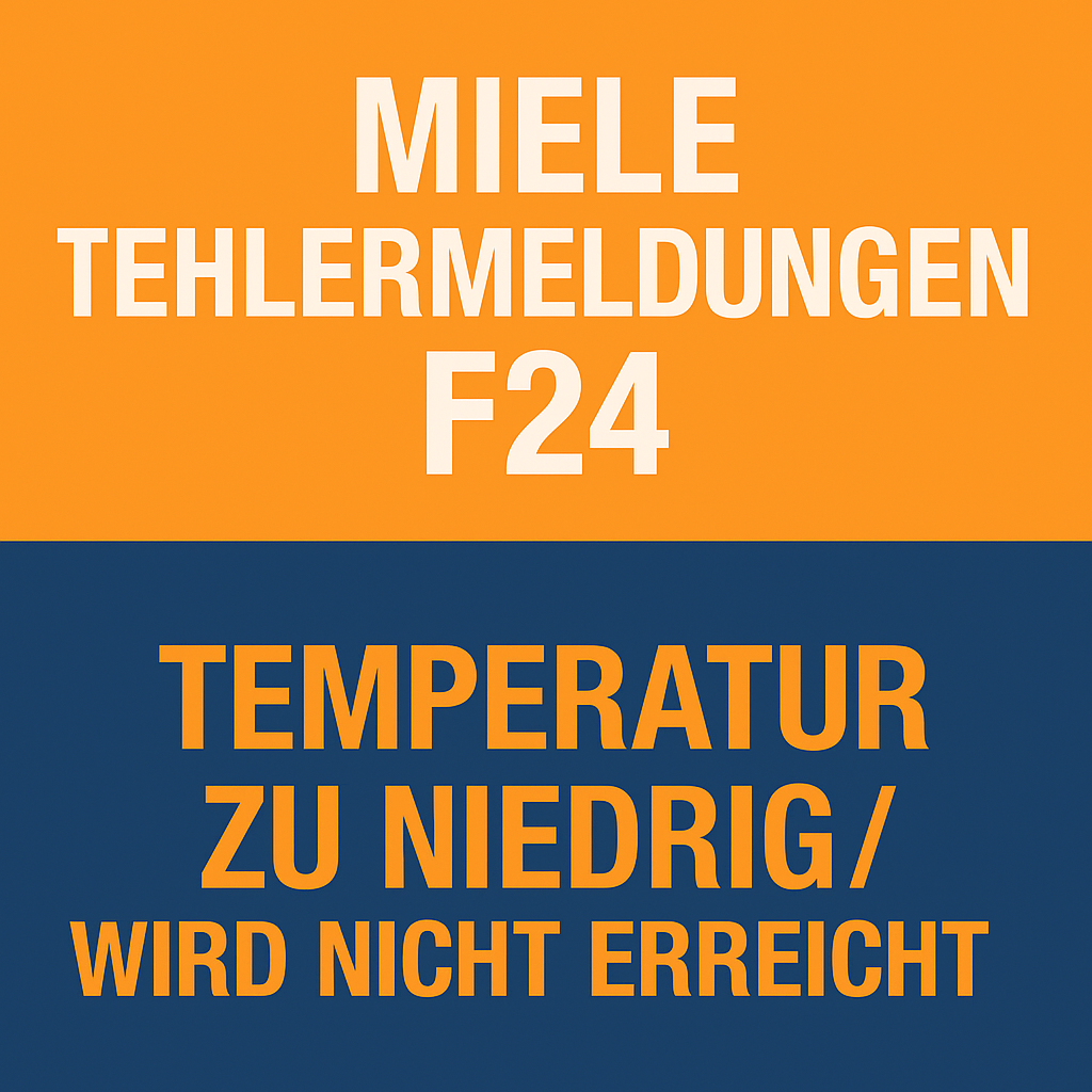 Miele Fehlermeldungen F24 - Temperatur zu niedrig