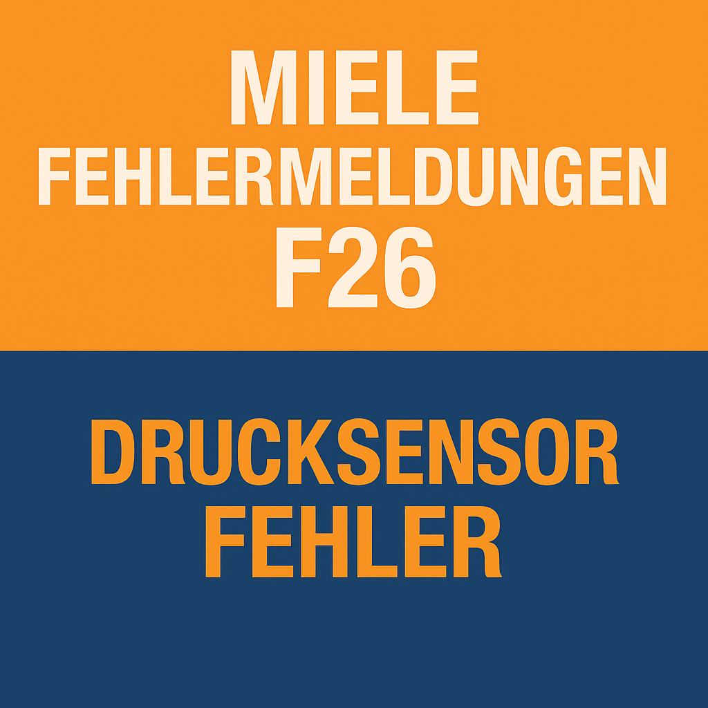 Miele Fehlermeldungen F26 - Drucksensorfehler