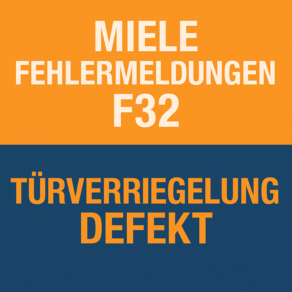 Miele Fehlermeldungen F32 - Türverriegelung defekt