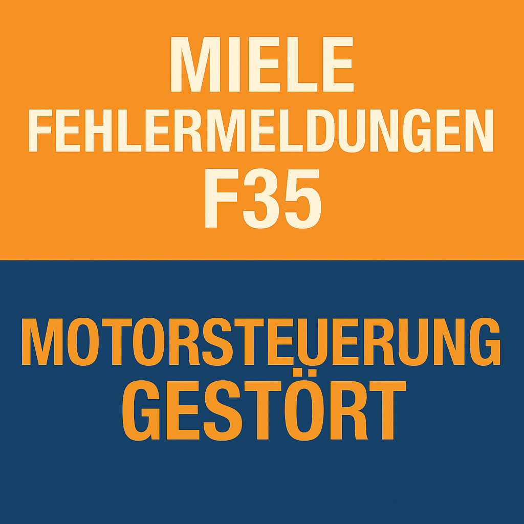 Miele Fehlermeldungen F35 - Motorsteuerung gestört