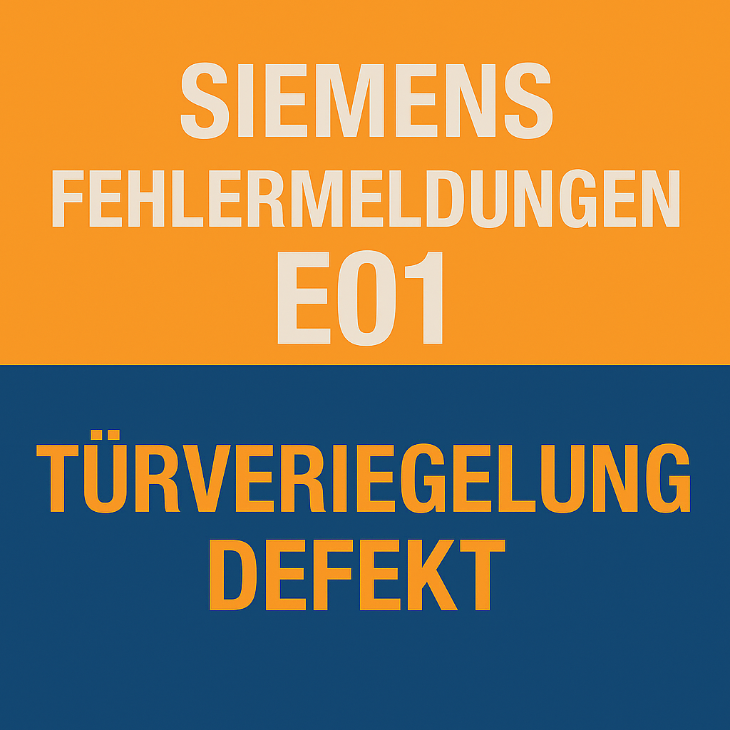 Siemens Fehlermeldungen E01 - Türverriegelung defekt